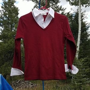 Burgandy top